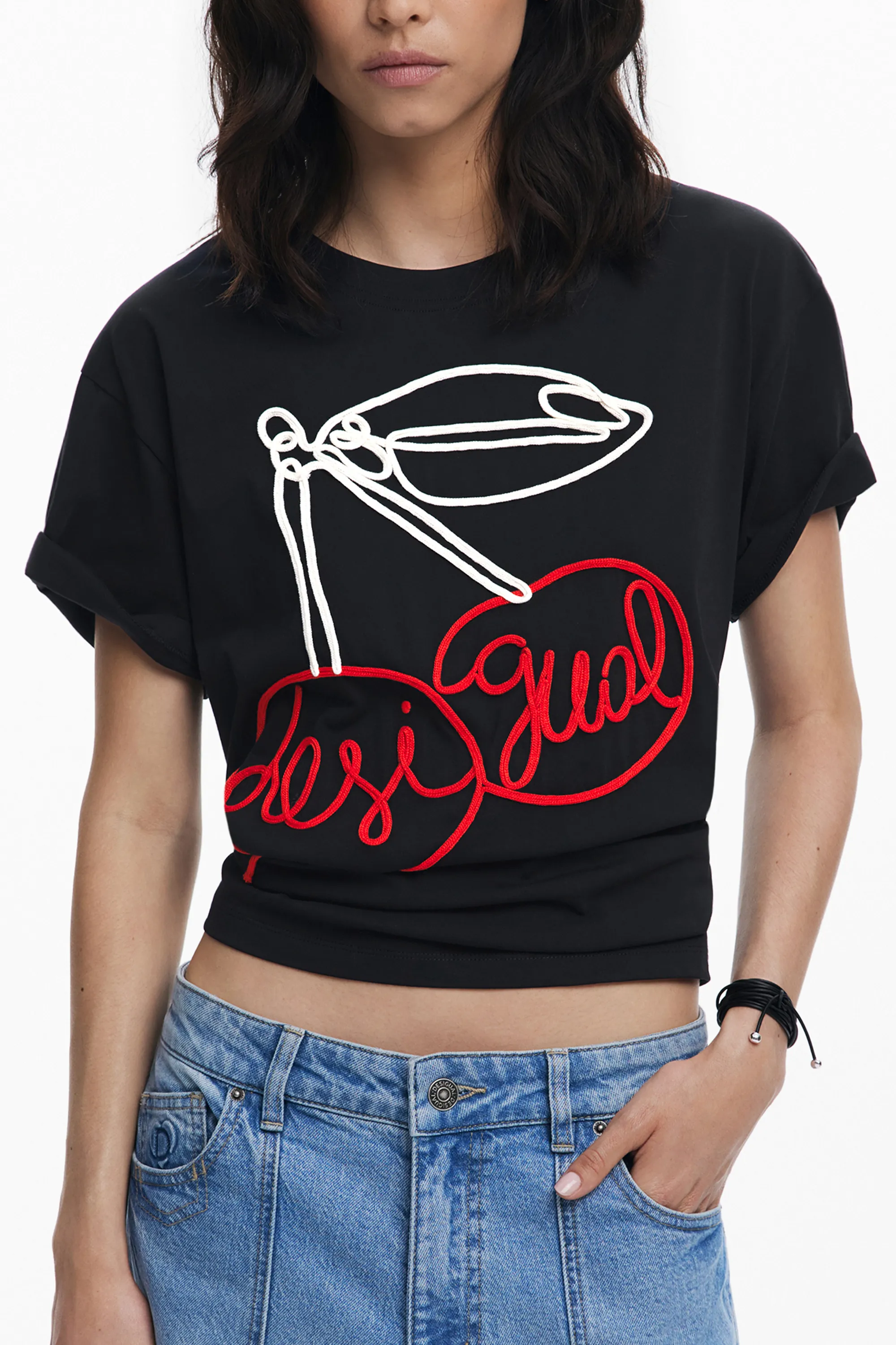 Damen KURZARM-T-SHIRT Schwarz 25WWTK51_NE2000