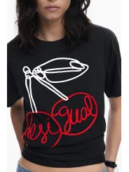 Desigual Damen T-Shirt Schwarz mieten | Flex-Fashion Verleih