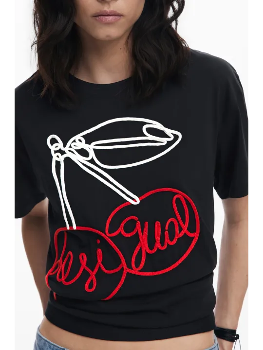 Desigual Damen T-Shirt Schwarz mieten | Flex-Fashion Verleih