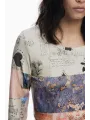 Desigual Damen T-Shirt Beige mieten – Flex-Fashion Verleih
