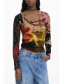 Desigual Damen T-Shirt Braun mieten | Flex-Fashion Verleih