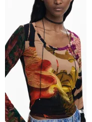 Desigual Damen T-Shirt Braun mieten | Flex-Fashion Verleih