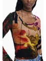 Desigual Damen T-Shirt Braun mieten | Flex-Fashion Verleih