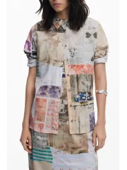 Desigual Damen Hemd Beige mieten - Flex-Fashion Verleih