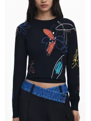 Desigual Damen T-Shirt Schwarz mieten | Flex-Fashion Verleih