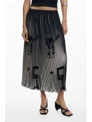 Desigual Damen Rock Schwarz mieten | Flex-Fashion Verleih