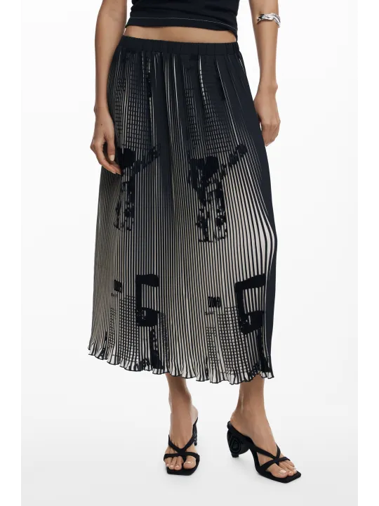 Desigual Damen Rock Schwarz mieten | Flex-Fashion Verleih