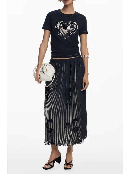 Desigual Damen Rock Schwarz mieten | Flex-Fashion Verleih