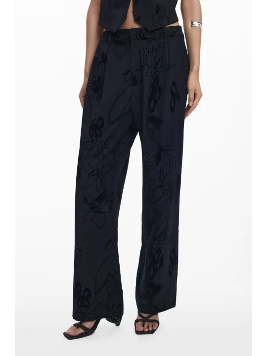 Desigual Damen Palazzo-Hose Schwarz leihen | Flex-Fashion