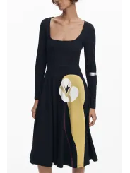 Desigual Damen Kleid Schwarz mieten | Flex-Fashion Verleih