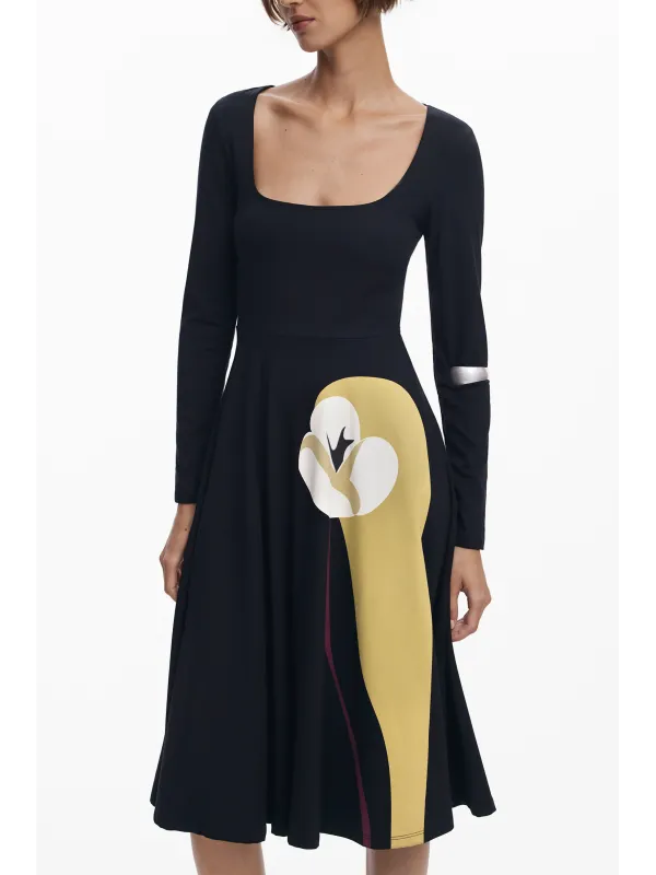 Desigual Damen Kleid Schwarz mieten | Flex-Fashion Verleih