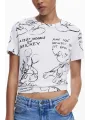 Desigual Damen T-Shirt Weiß mieten | Flex-Fashion Verleih