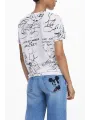 Desigual Damen T-Shirt Weiß mieten | Flex-Fashion Verleih
