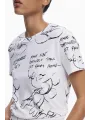 Desigual Damen T-Shirt Weiß mieten | Flex-Fashion Verleih