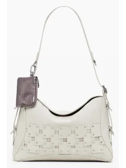 Desigual Damen Patch-Tasche Beige mieten | Flex-Fashion Verleih