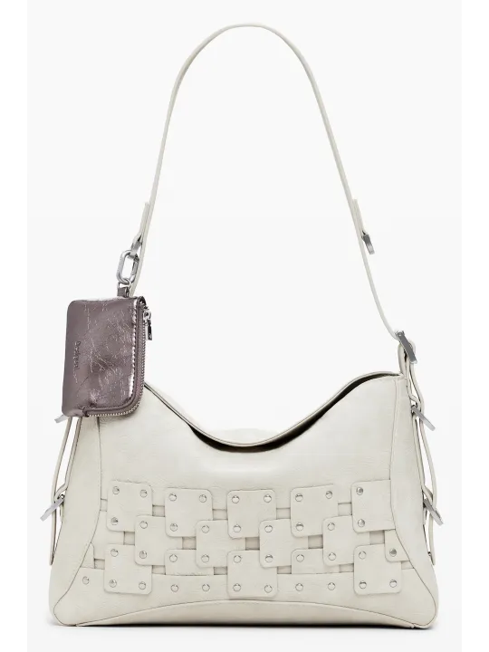 Desigual Damen Patch-Tasche Beige mieten | Flex-Fashion Verleih