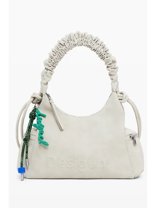 Desigual Damen-Halblogotasche Beige mieten bei Flex-Fashion