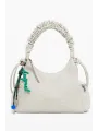 Desigual Damen-Halblogotasche Beige mieten bei Flex-Fashion