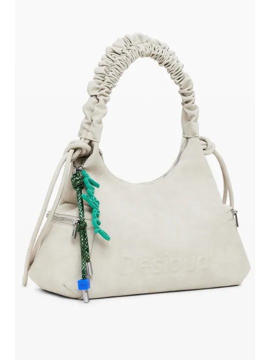 Desigual Damen-Halblogotasche Beige mieten bei Flex-Fashion