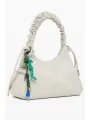 Desigual Damen-Halblogotasche Beige mieten bei Flex-Fashion