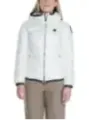 Weiße Blauer Damen Pufferjacke
