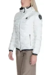 Weiße Blauer Damen Pufferjacke