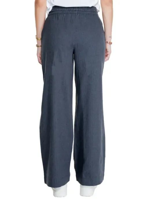 Damenweite Hose graue Stoffhose