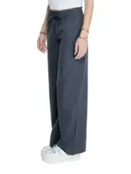 Dunkelgraue weite Hosen mit Bund