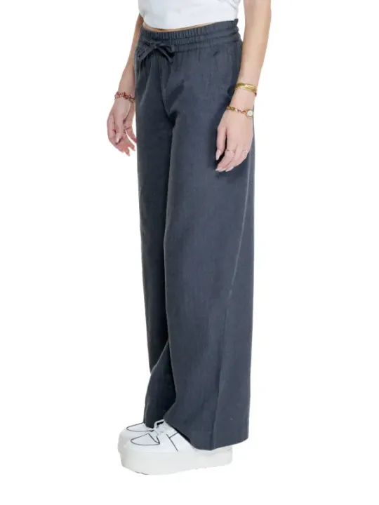 Dunkelgraue weite Hosen mit Bund