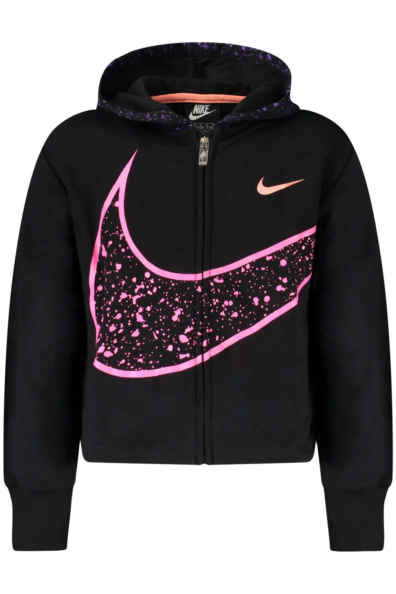 Mädchen KAPUZENSWEATSHIRT Schwarz 36J287_NEBLACK