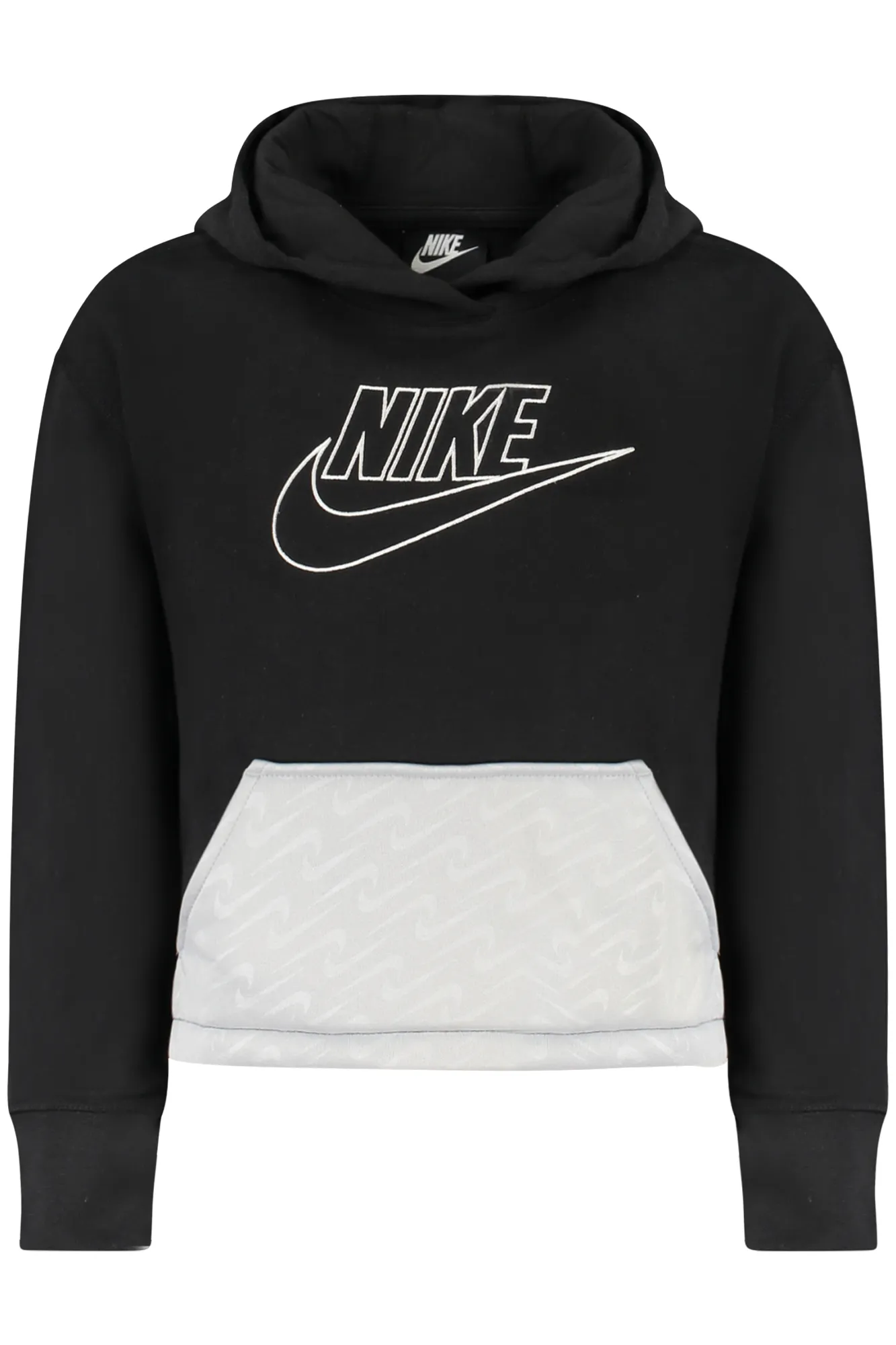 Mädchen KAPUZENSWEATSHIRT Schwarz 36I265_NEBLACK