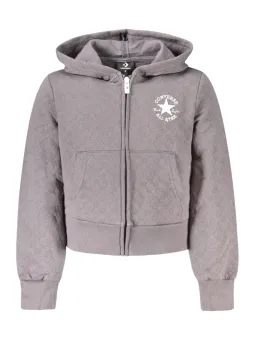 Converse Mädchen LANGARM-KAPUZENPULLOVER Grau