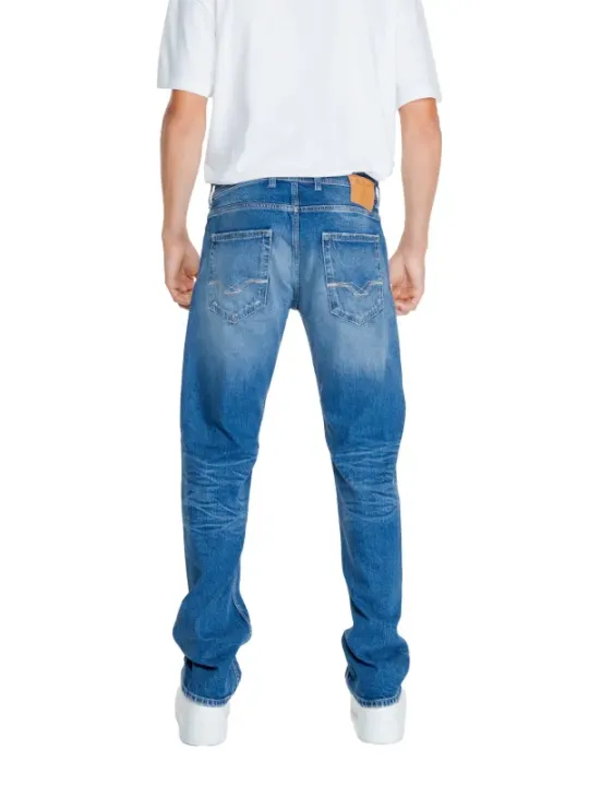 Mid-Wash Replay Straight-Leg-Jeans
