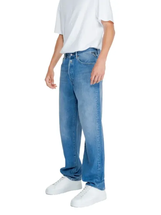 Blaue Replay Jeans gerades Bein