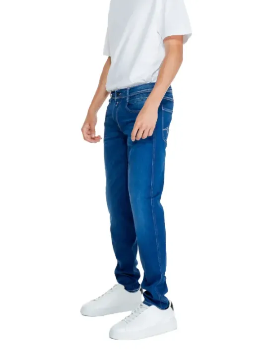 Abgenutzte blaue Replay Jeans für Herren