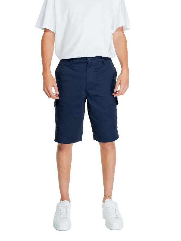 Marineblaue Armani Exchange Cargo-Shorts