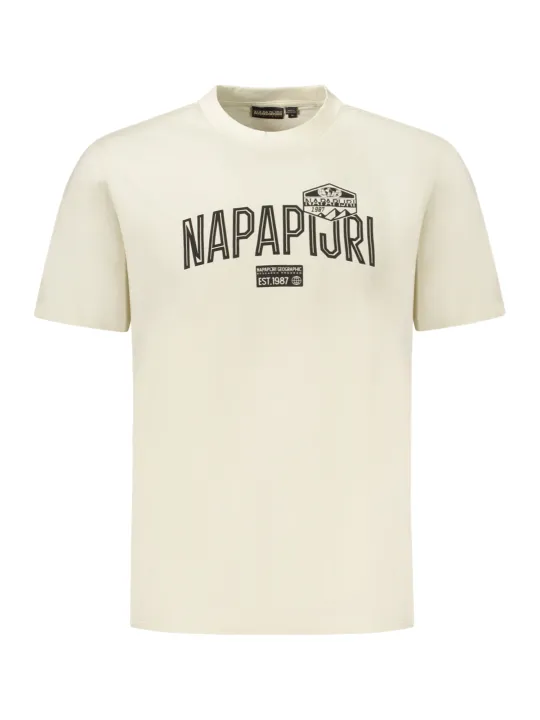 Napapijri Herren T-Shirt Beige mieten | Flex-Fashion Verleih