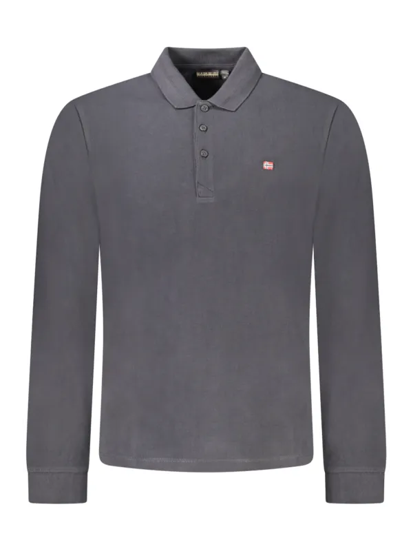 Napapijri Herren Langarm-Poloshirt Schwarz leihen | Flex-Fashion