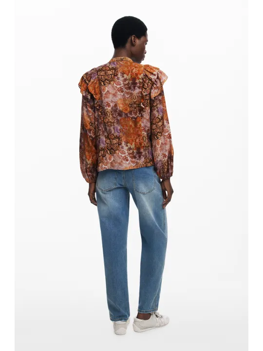 Desigual Damen Langarmshirt Orange leihen - Flex-Fashion