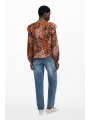 Desigual Damen Langarmshirt Orange leihen - Flex-Fashion