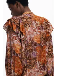 Desigual Damen Langarmshirt Orange leihen - Flex-Fashion