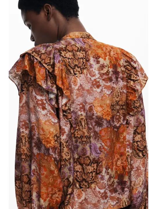 Desigual Damen Langarmshirt Orange leihen - Flex-Fashion