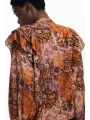 Desigual Damen Langarmshirt Orange leihen - Flex-Fashion