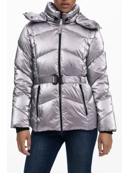 Desigual Metallic-Jacke Rosa leihen | Flex-Fashion Verleih