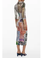 Desigual Damen Kleid Beige mieten | Flex-Fashion Verleih