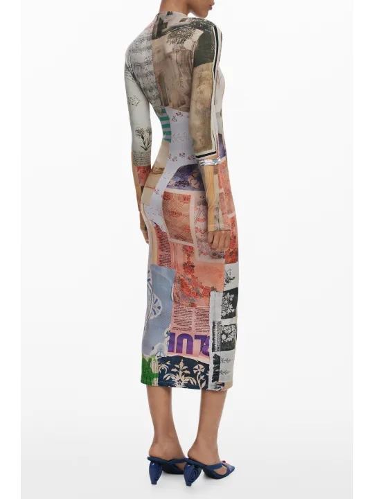 Desigual Damen Kleid Beige mieten | Flex-Fashion Verleih