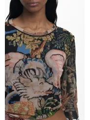 Desigual Damen Langarmshirt Schwarz mieten | Flex-Fashion