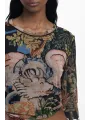 Desigual Damen Langarmshirt Schwarz mieten | Flex-Fashion