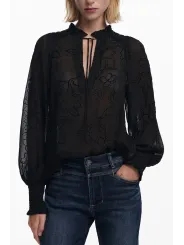 Desigual Damen Hemd Schwarz XS mieten - Flex-Fashion Verleih