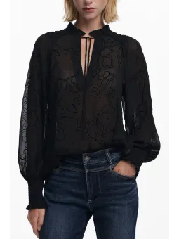Desigual Damen Hemd Schwarz XS mieten - Flex-Fashion Verleih
